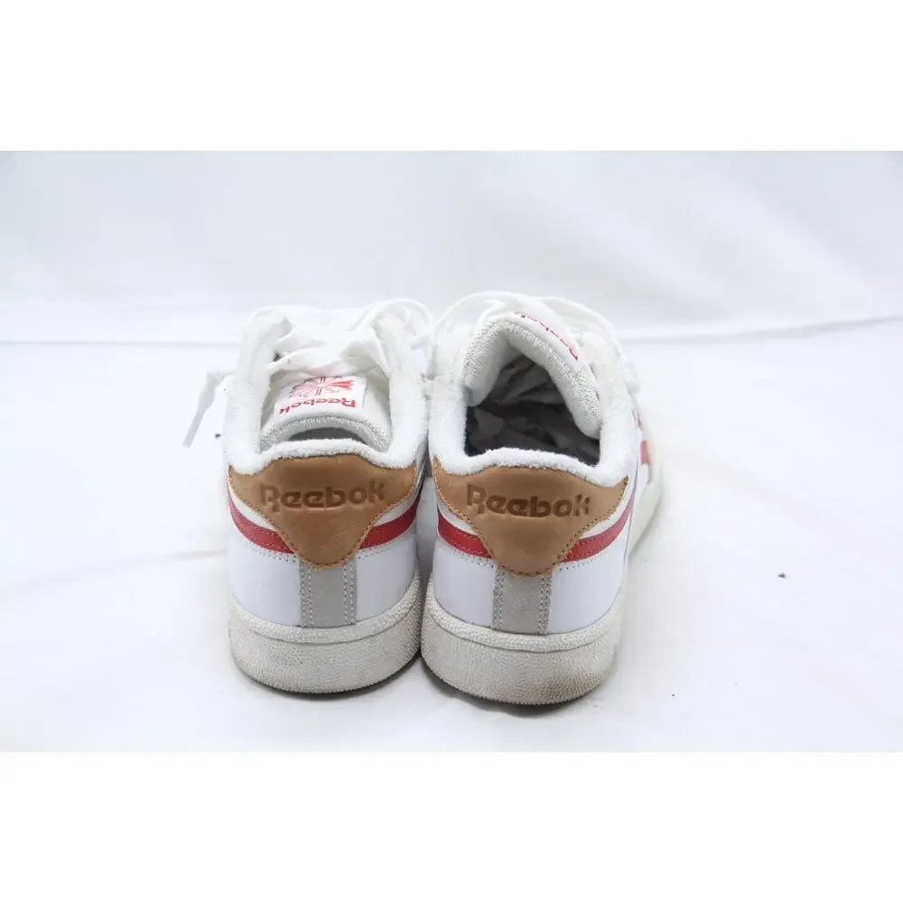 Reebok Club C Revenge Shoes Mens Size 9 Chalk Whit Semi Orange Flare Sneakers
